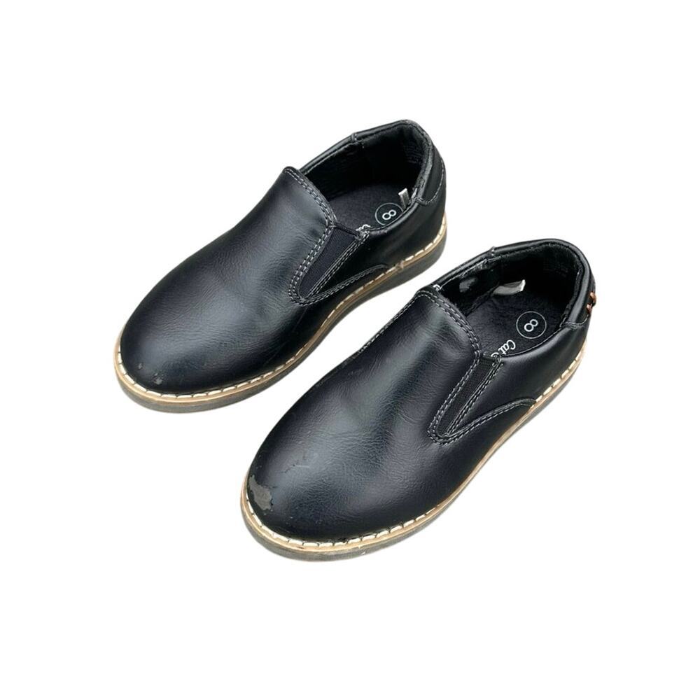 Cat & Jack Toddlers Neal Loafers slip on Shoes Size 8 Black‎